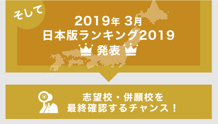 2019年3月に日本版ランキング2019発表
